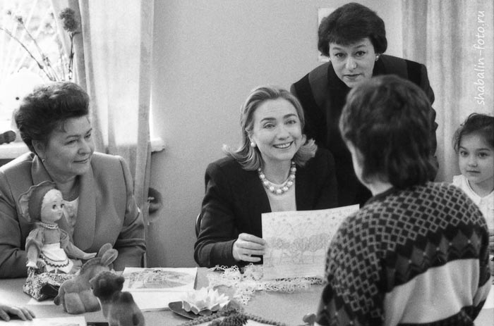 Хиллари Клинтон и Наина Ельцина, 1995 год